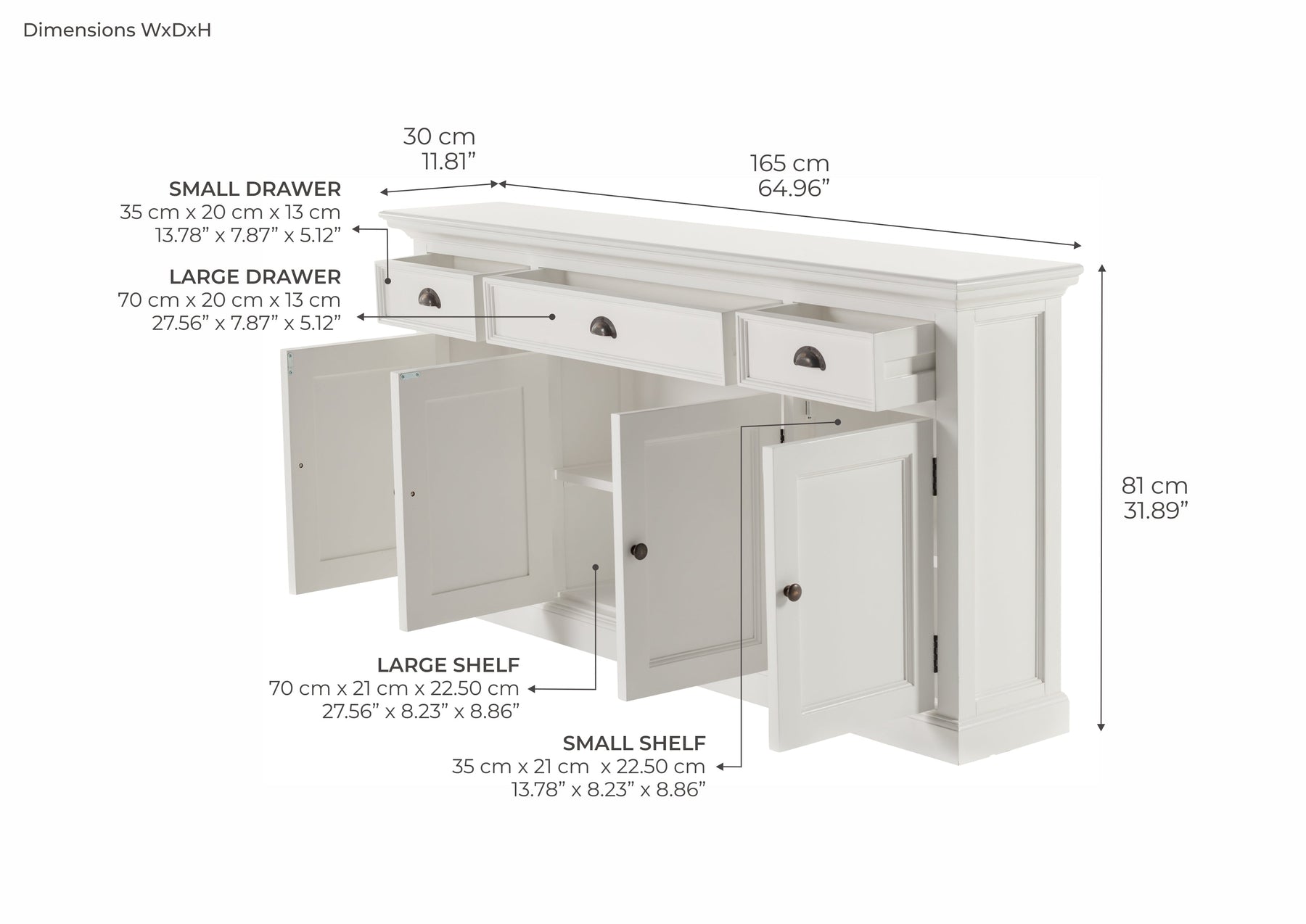 Table de la console de buffet d'Halifax - Lifestyle View | Marcottestyle