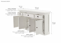 Table de la console de buffet d'Halifax - Lifestyle View | Marcottestyle