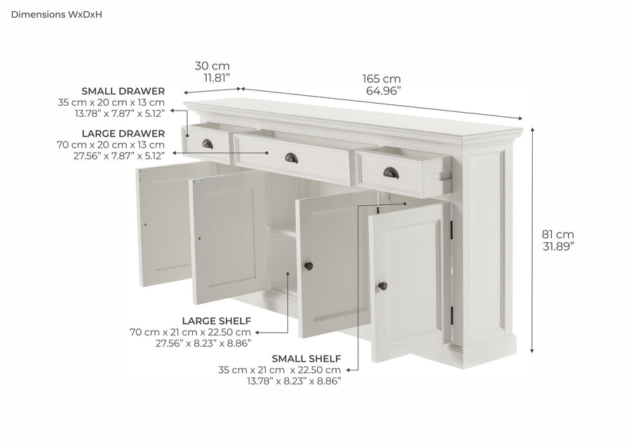 Table de la console de buffet d'Halifax - Lifestyle View | Marcottestyle