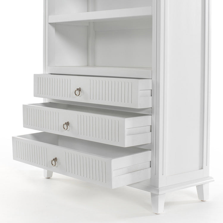 Skansen Bookcase with 3 Drawers - Lifestyle View | Marcottestyle
