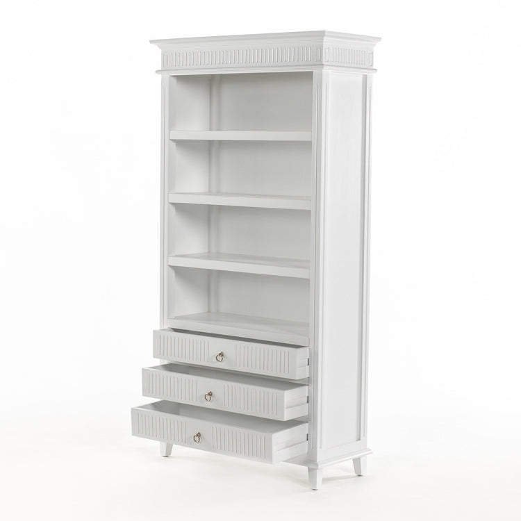 Skansen Bookcase with 3 Drawers - Lifestyle View | Marcottestyle