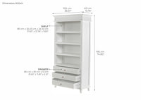 Skansen Bookcase with 3 Drawers - Lifestyle View | Marcottestyle