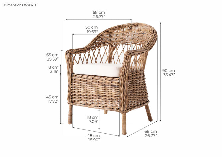 Wickerworks Monarch Chair | Marcottestyle
