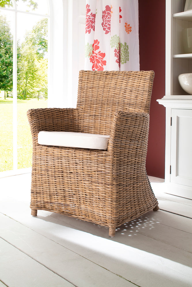Bishop Kubu Rattan Arm Chair - lifestyle | Marcottestyle