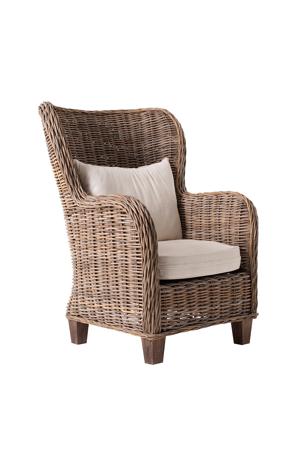 King Kubu Rattan Arm Chair With Cushion | Marcottestyle