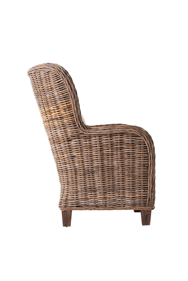 King Kubu Rattan Arm Chair With Cushion | Marcottestyle