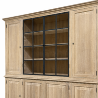 Kast Barton - Natuurlijk Massief Eiken - 230 x 50 x 230 cm