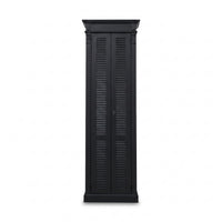 Cabinet Loudun in black, front view, 77 x 40 x 240 cm