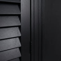 Cabinet Loudun in black, close-up of the finish and construction, 77 x 40 x 240 cm