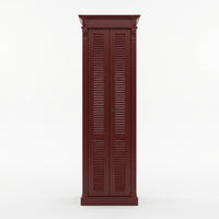 Cabinet Loudun in bordeaux, front view, 77 x 40 x 240 cm