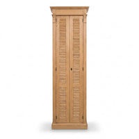 Cabinet Loudun in oak, front view, 77 x 40 x 240 cm
