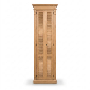 Aufbewahrungsschrank - Loudun - Eiche Massiv - 77 x 40 x 240 cm - Eiche