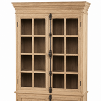 Schrank Villars - Massiv Eiche - Iron Handles - 130 x 50 x 230 cm