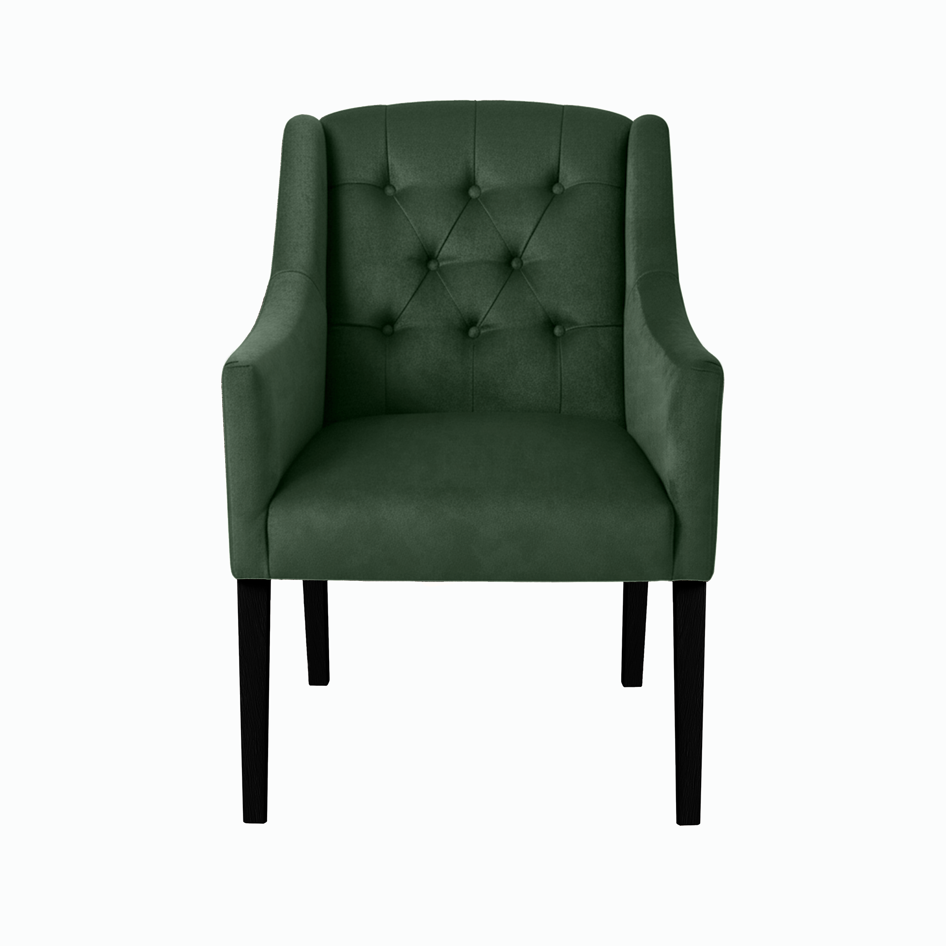 Dining Chair Canon – Alcantara Forest Green - Black feet