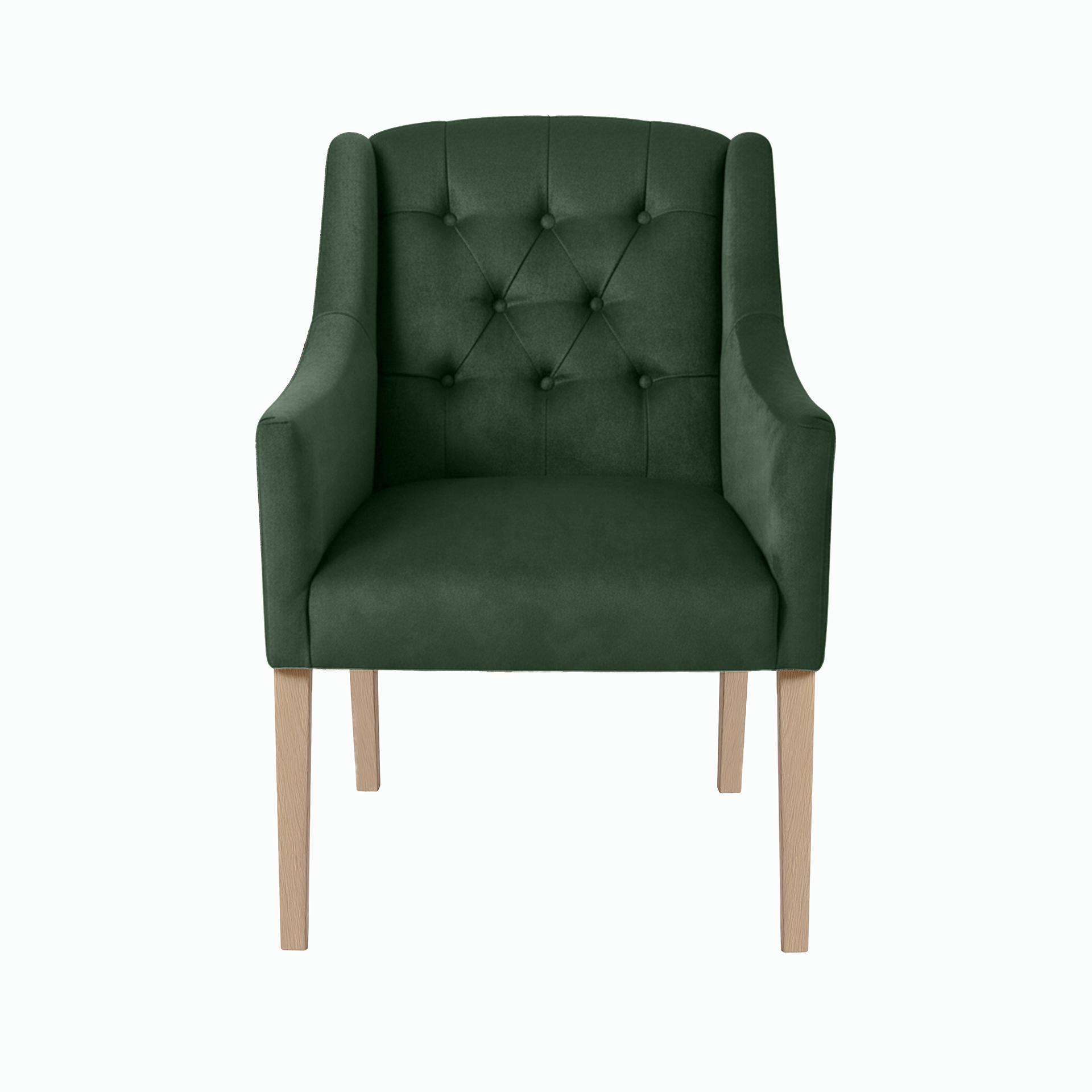 Dining Chair Canon – Alcantara Forest Green - Oak feet