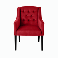 Chaise de salle à manger Canon - Alcantara Bordeaux - Noir pieds