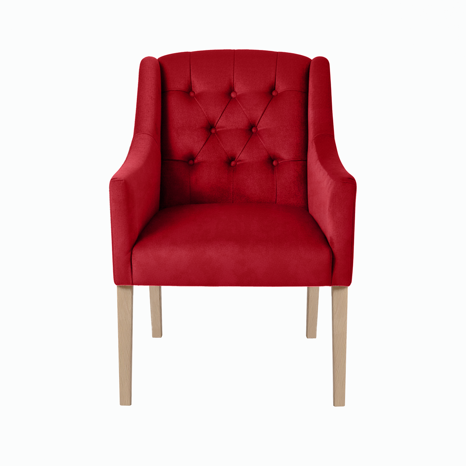 Chaise de salle à manger Canon - Alcantara Bordeaux - Chêne pieds