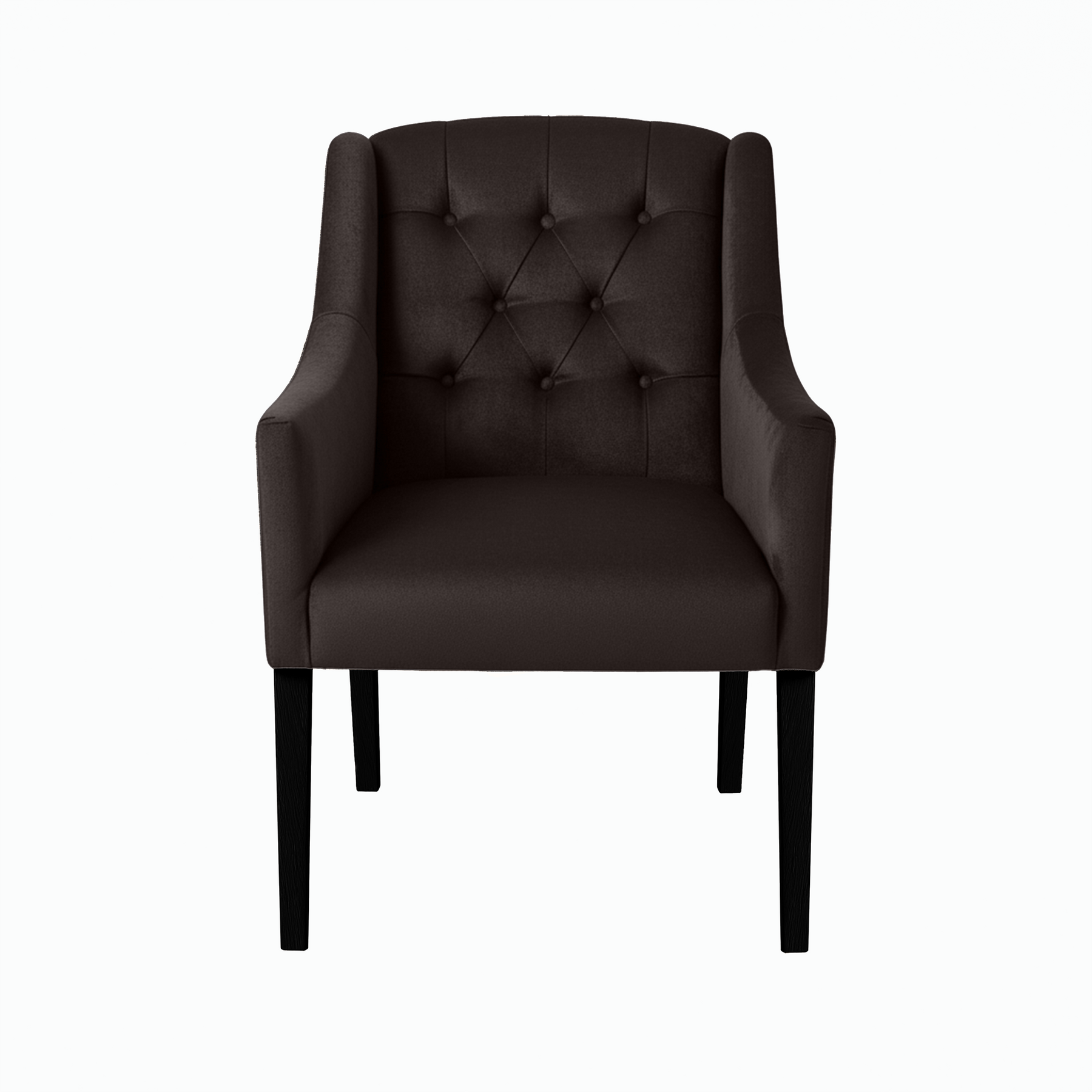 Chaise de salle à manger Canon - Alcantara Anthracite - Noir pieds