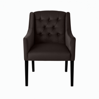 Chaise de salle à manger Canon - Alcantara Anthracite - Noir pieds