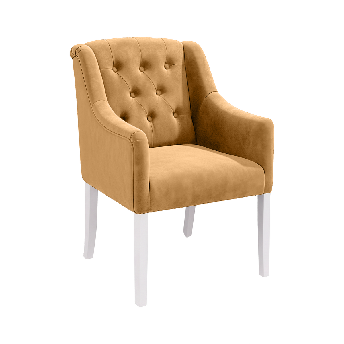 Dining Chair Canon – Alcantara Sand - White feet