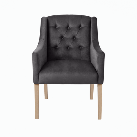 Dining Chair Canon – Alcantara Grey - Oak feet