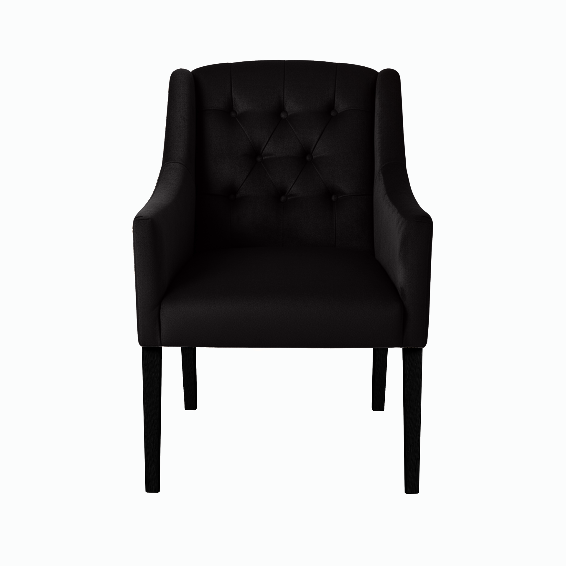 Dining Chair Canon – Alcantara Black - Black feet