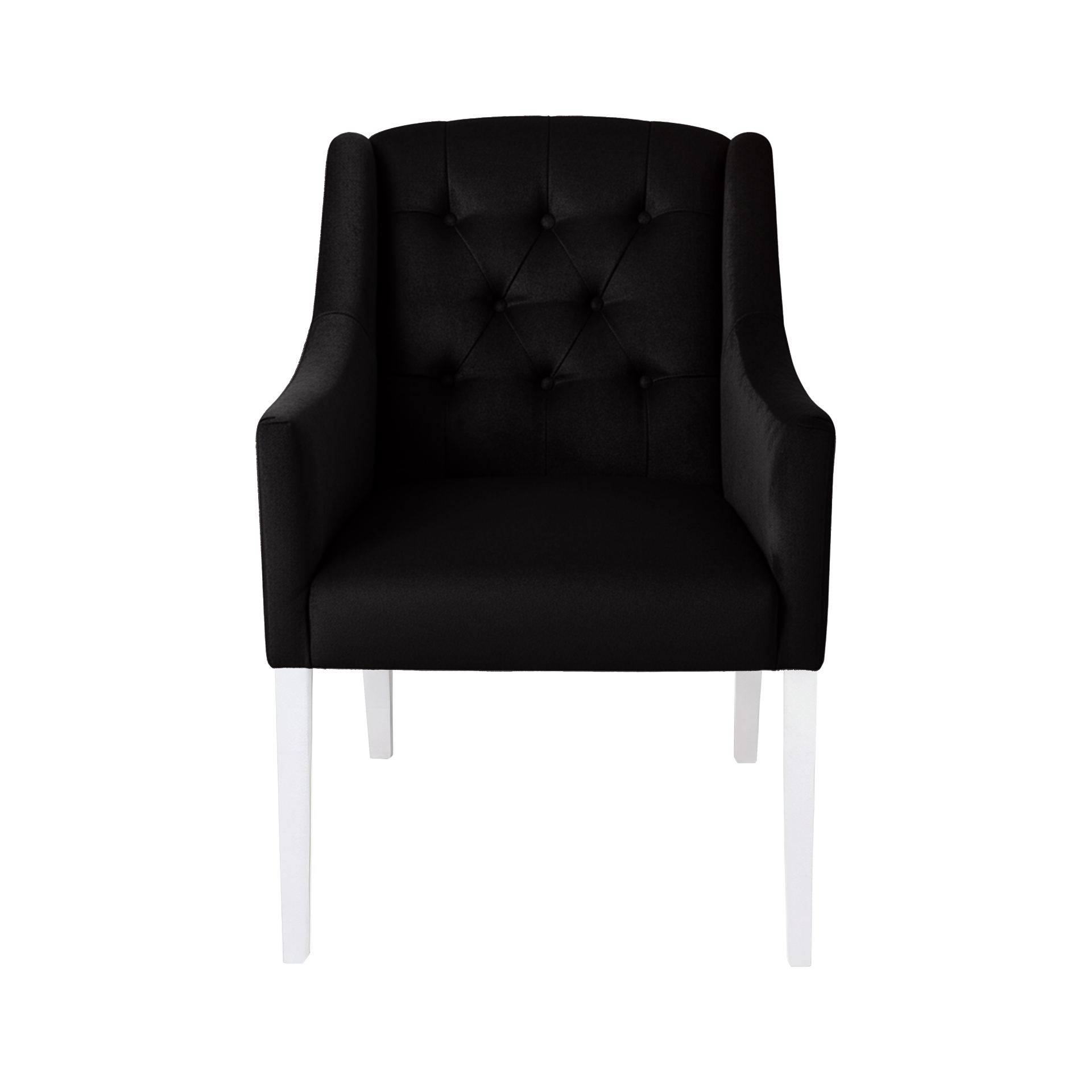 Dining Chair Canon – Alcantara Black - White feet