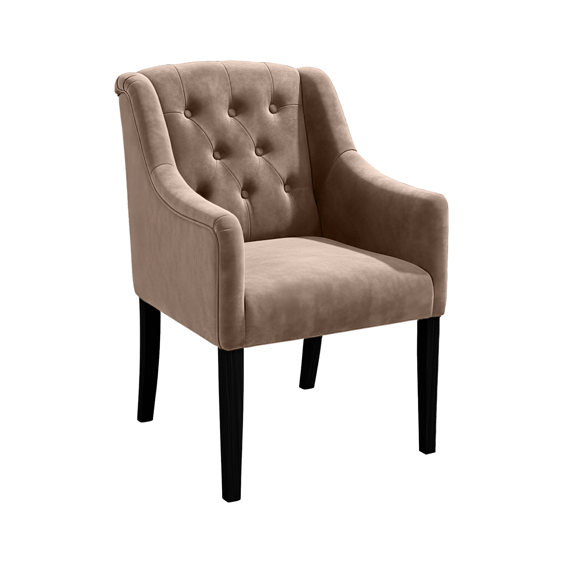Dining Chair Canon – Alcantara Beige - Black feet