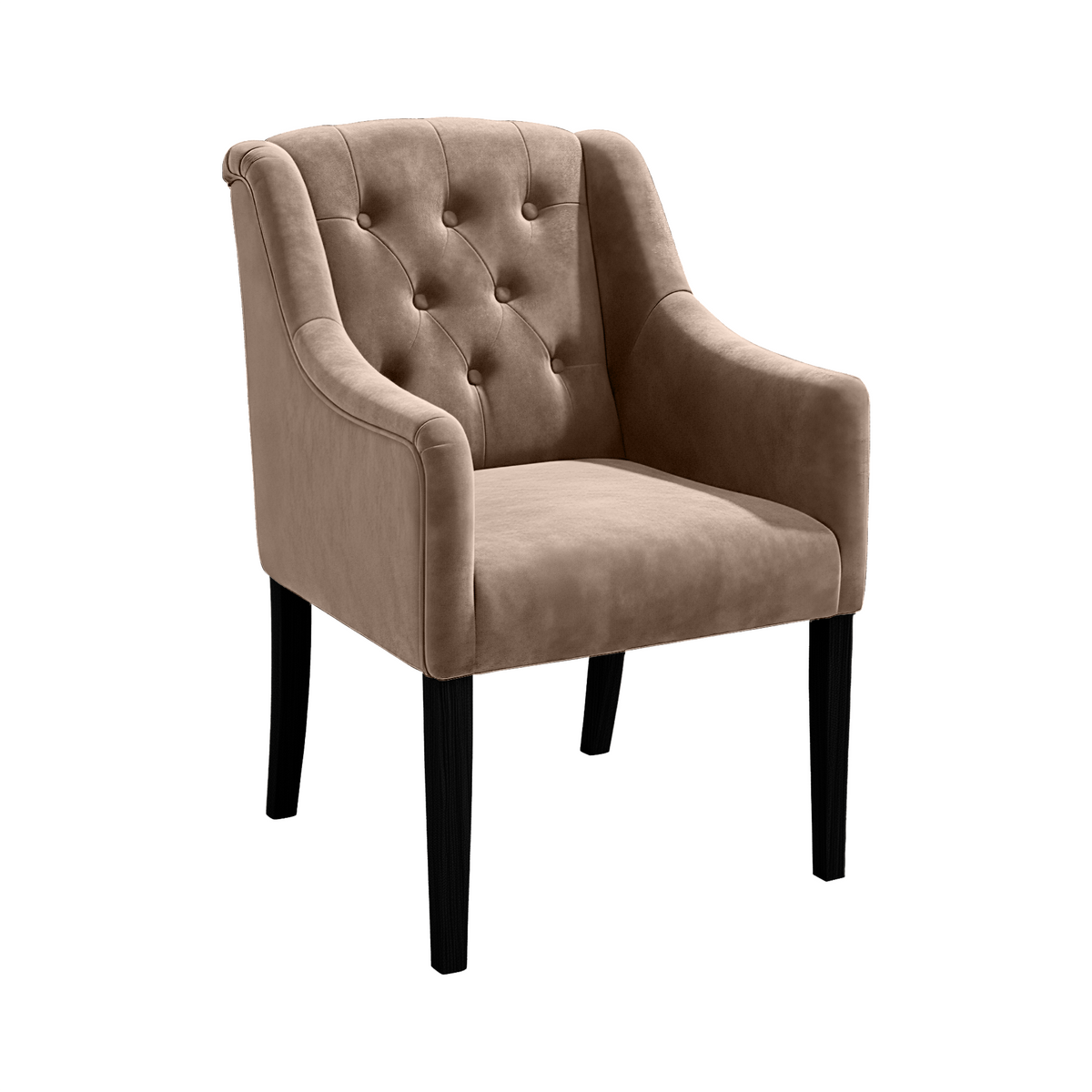 Dining Chair Canon – Alcantara Beige - Black feet