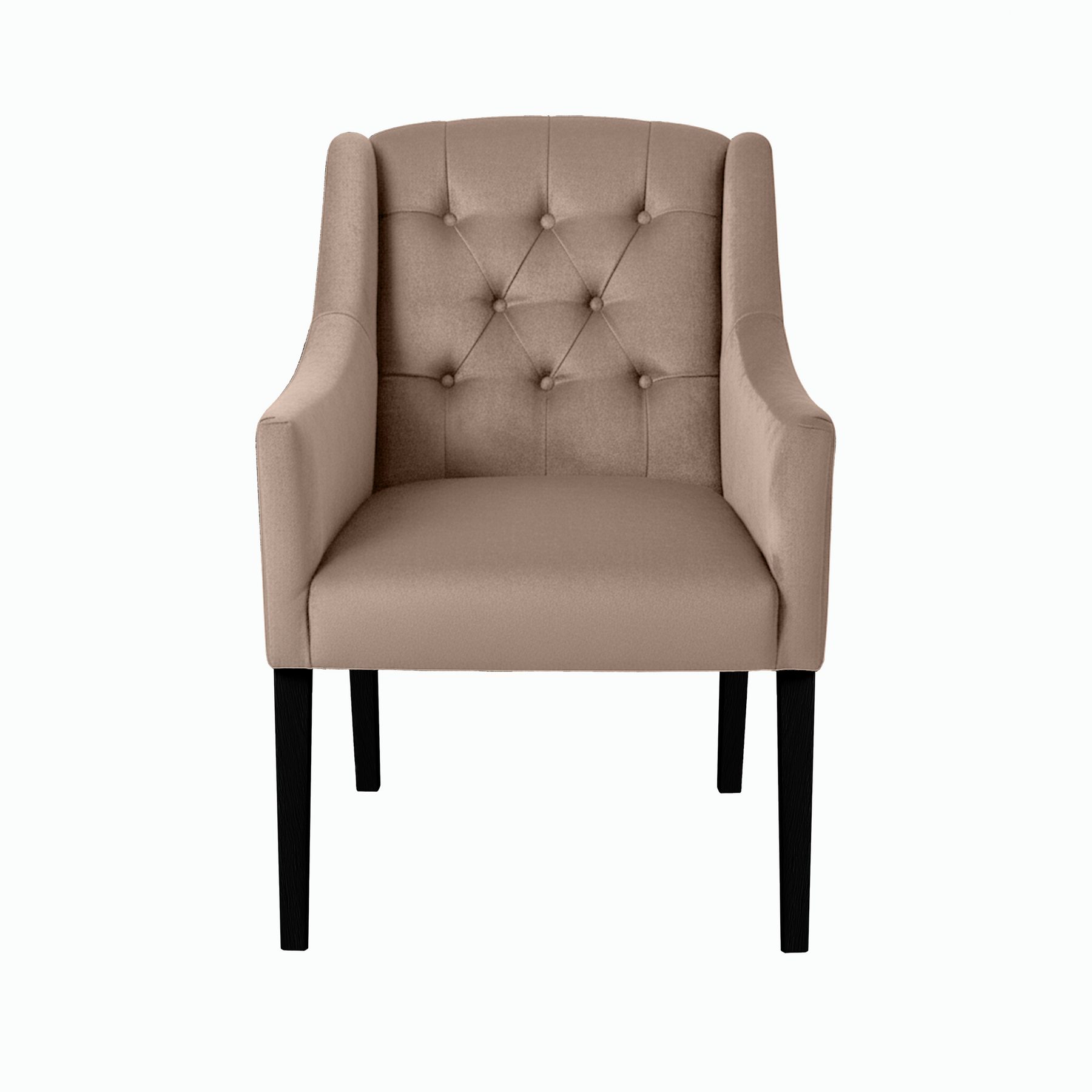 Chaise de salle à manger Canon - Alcantara Beige - Noir pieds