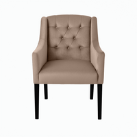 Chaise de salle à manger Canon - Alcantara Beige - Noir pieds