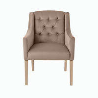 Chaise de salle à manger Canon - Alcantara Beige - Chêne pieds