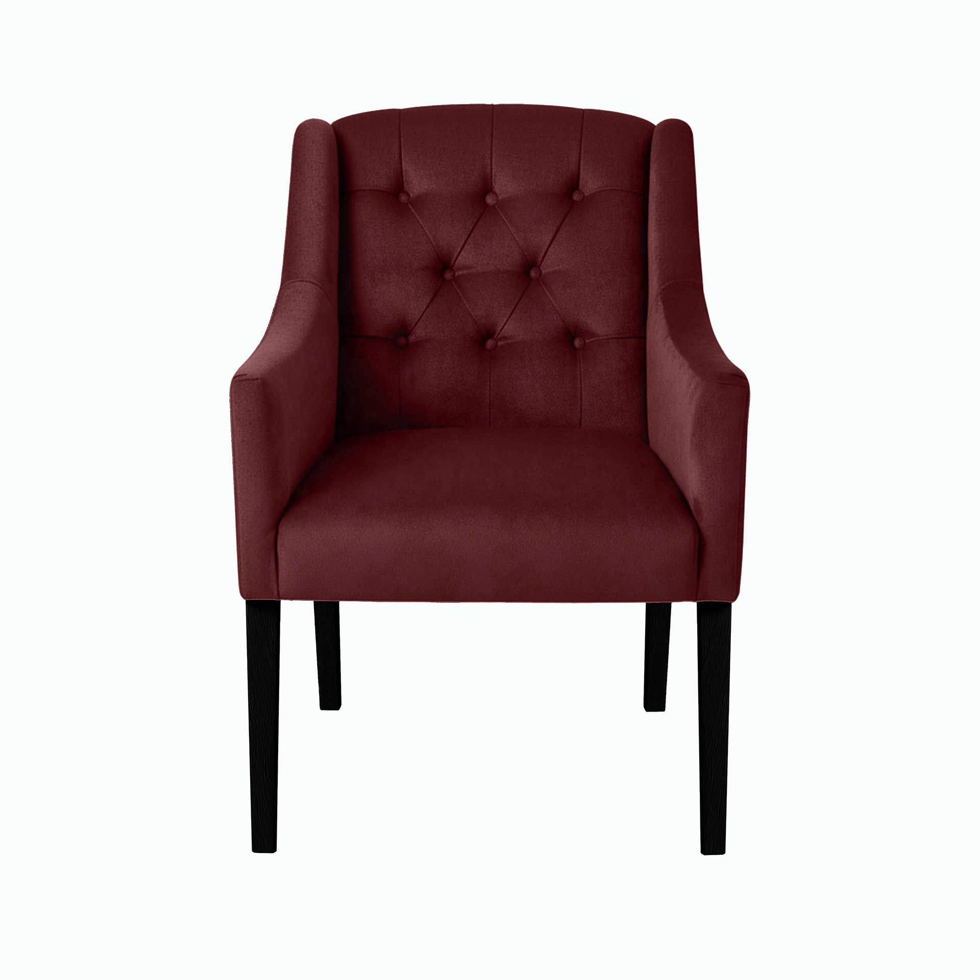 Dining Chair Canon – Alcantara Wine Red - Black feet