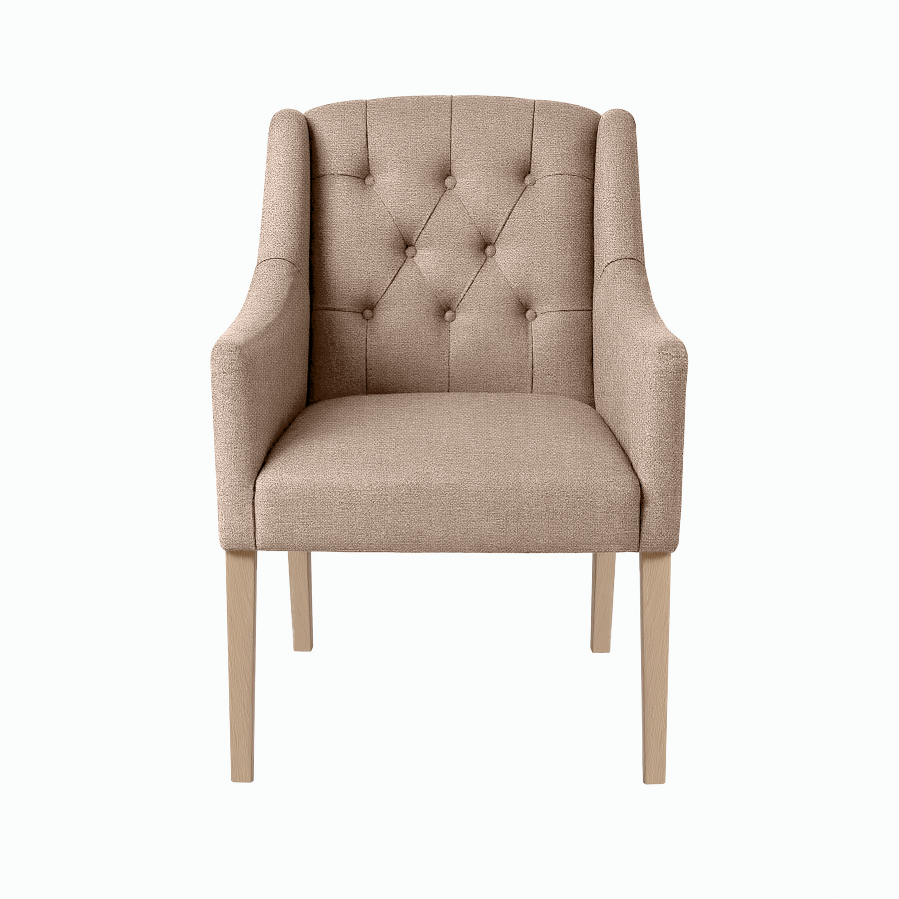 Chaise de salle à manger Canon - Beige - Chêne pieds
