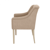 Chaise de salle à manger Canon - Beige - Chêne pieds