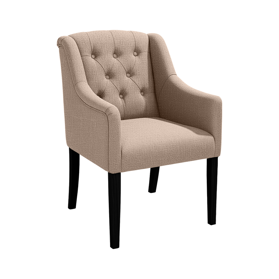 Esszimmerstuhl Canon - Beige - Schwarze Füße | Marcottestyle