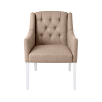 Esszimmerstuhl Canon - Beige - Weiß Füße