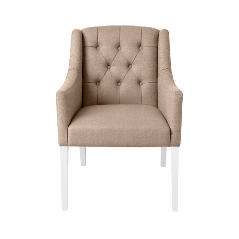 Dining Chair Canon – Beige - White feet