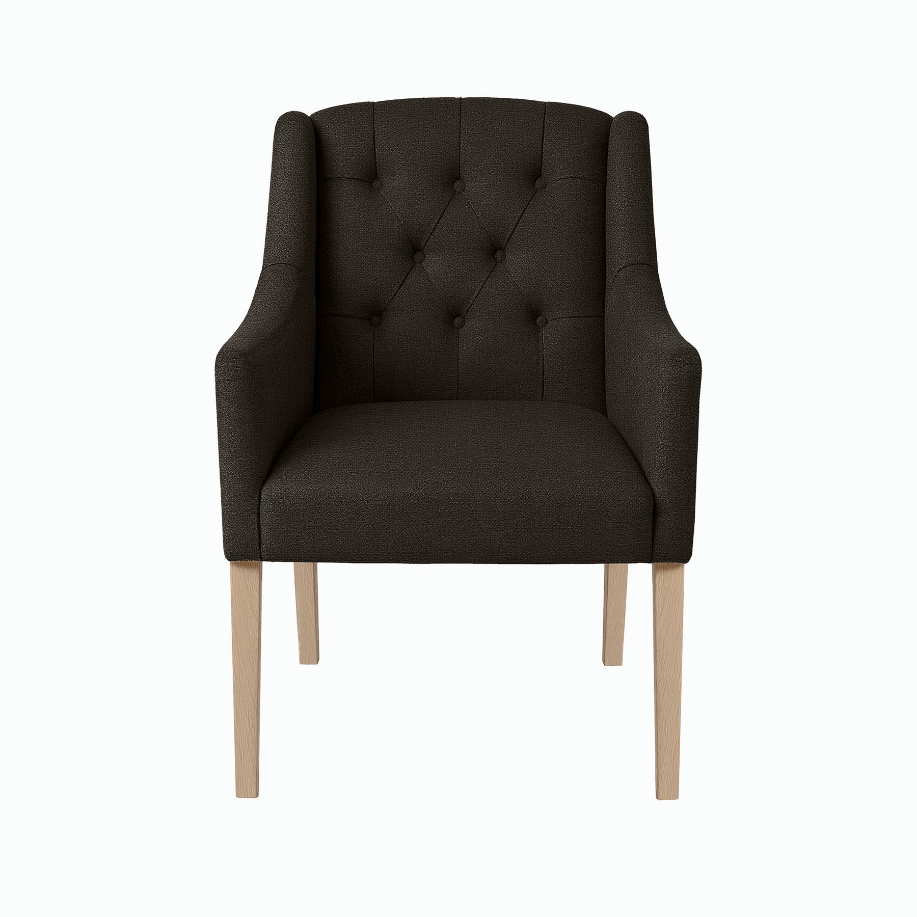 Chaise de salle à manger Canon - Onyx Gris - Chêne pieds