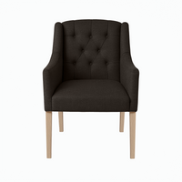 Chaise de salle à manger Canon - Onyx Gris - Chêne pieds