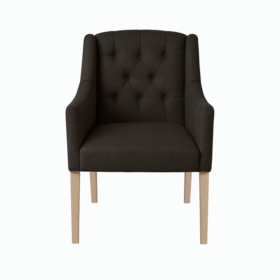 Chaise de salle à manger Canon - Onyx Gris - Chêne pieds