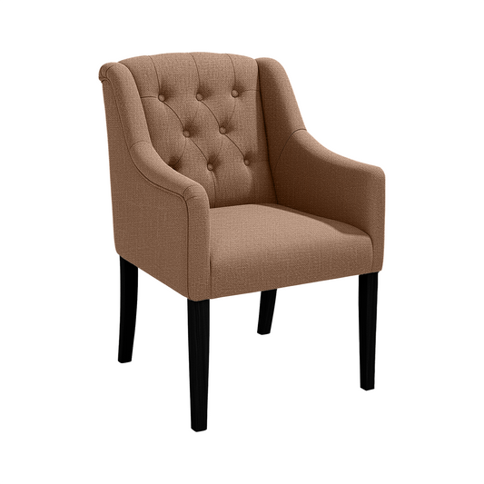 Chaise de salle à manger Canon - Light Brun - pieds noirs | Marcottestyle