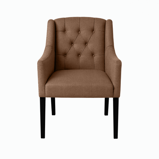 Chaise de salle à manger Canon - Light Brun - pieds noirs | Marcottestyle