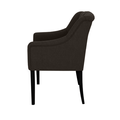 Dining Chair Canon – Onyx Grey - Black feet