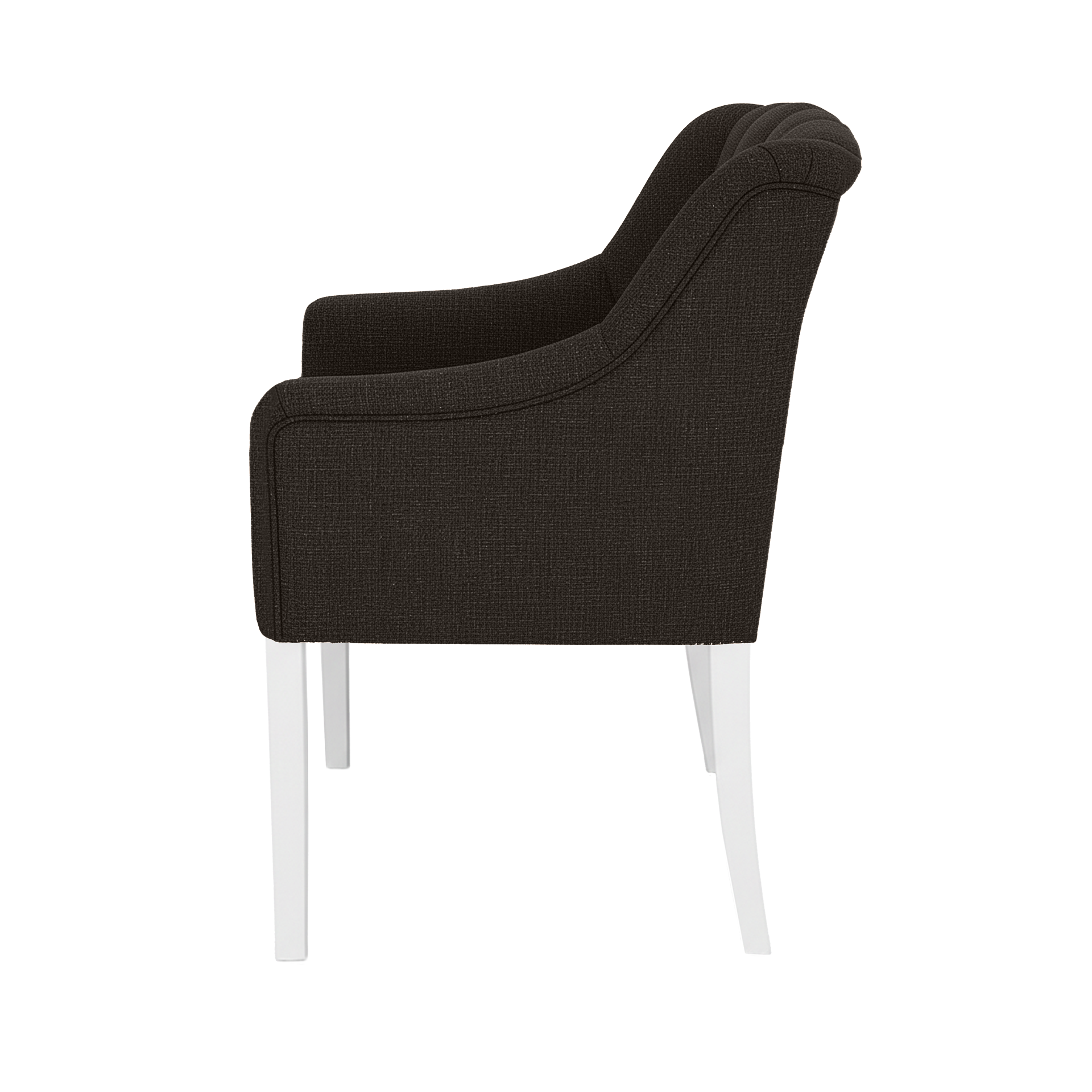 Dining Chair Canon – Onyx Grey - White feet