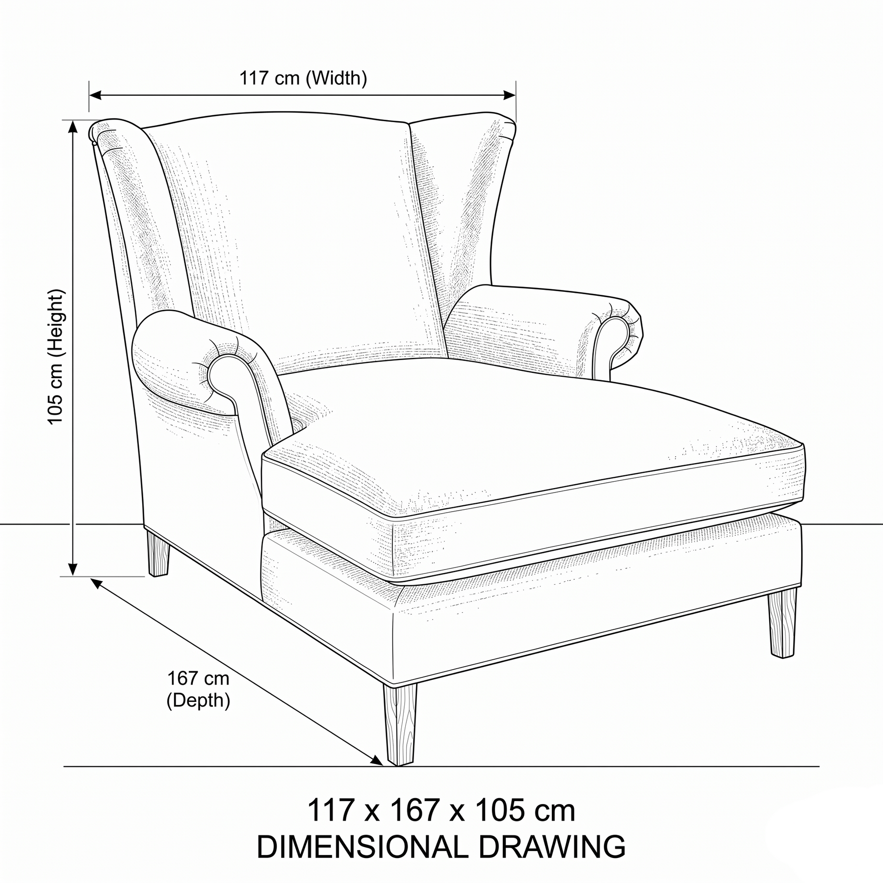Chaiselongue Crombach - Beige - 117 x 167 x 105 cm - Customizable Luxury Chaiselongue (Copy)
