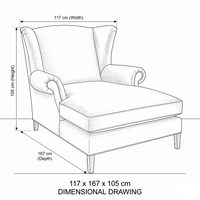 Chaiselongue Crombach - Beige - 117 x 167 x 105 cm - Customizable Luxury Chaiselongue (Copy)
