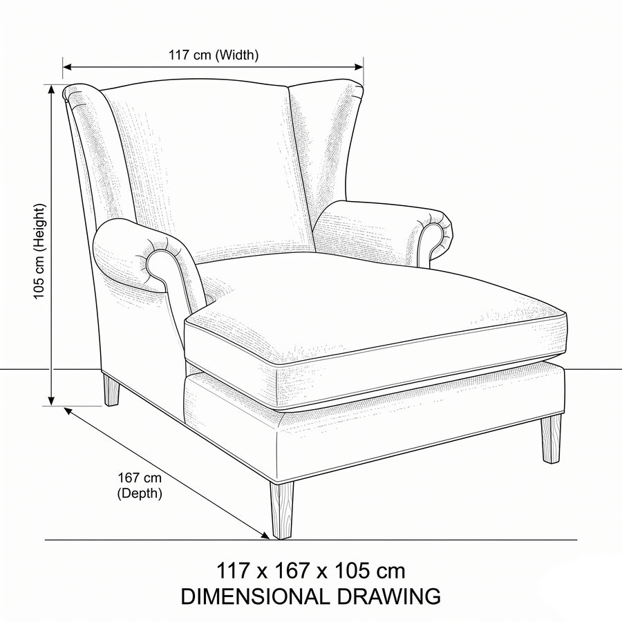 Chaiselongue Crombach - Beige - 117 x 167 x 105 cm - Customizable Luxury Chaiselongue (Copy)