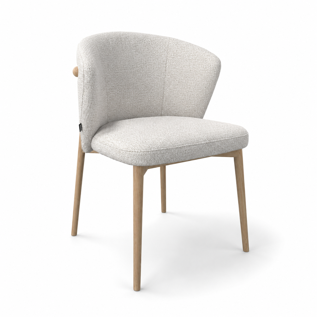 Chaise à manger Harmonie - Oasis 01 Tissu & Cadre en bois naturel - 60 x 58 x 81 cm