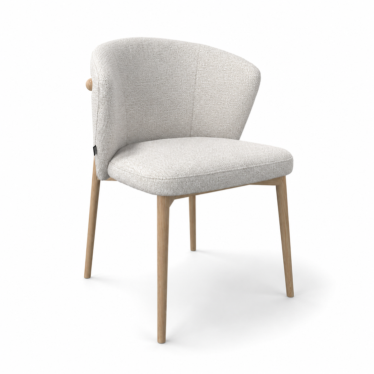 Chaise à manger Harmonie - Oasis 01 Tissu & Cadre en bois naturel - 60 x 58 x 81 cm